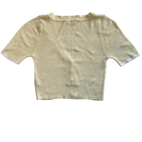 INTIMATELY FREE PEOPLE Women’s Cream and White Crop Top  Size: Small - Picture 2 of 8